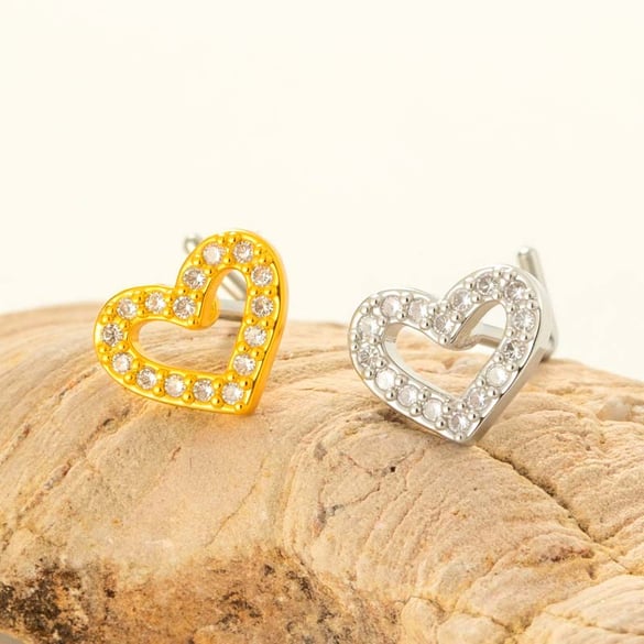 1 Piece Copper Gold Color Zircon  Nose Stud