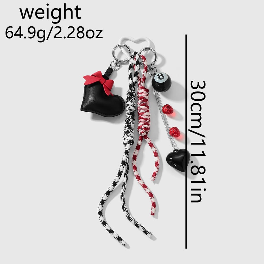 1 pieza de dijes para bolso con forma de corazón Imagen2