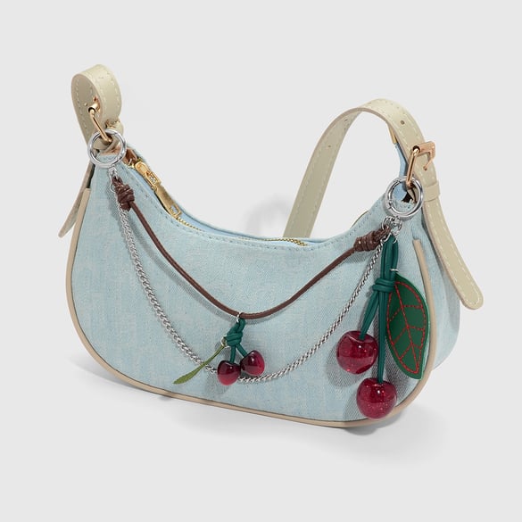 1 breloque de sac en forme de cerise douce