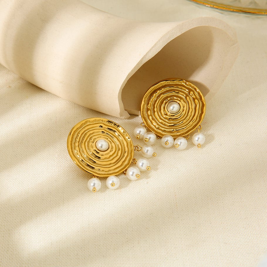 Luxurious Series Retro Tassel Stainless Steel Women's Dangle Earrings Picture4