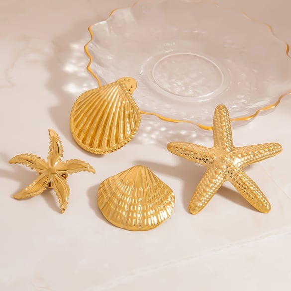 1 Piece Stainless Steel Gold Color Brooch