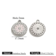 Stahl rund rosa Diamant Bild10