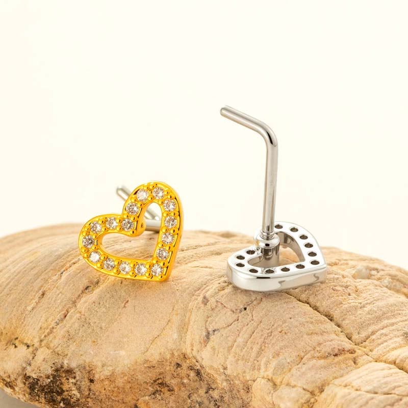 1 pièce de piercing de nez en zircon couleur cuivre doré Image3