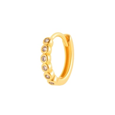 1 Stück exquisite rechteckige Creolen aus Kupfer und Gold mit Zirkonia für Damen h5 
