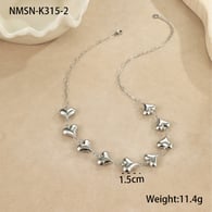 NMSN-K315-2 Herz Stahl Halskette Bild5