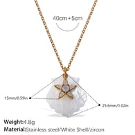 XL535-PJ581WES white shell necklace Picture6