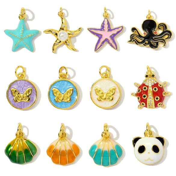 1 Piece Simple Series DIY Shell Stainless Steel Gold Color Women's Pendants 2