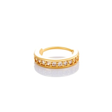 1 pièce de piercing de nez géométrique en cuivre doré et zircon pour femme h5 