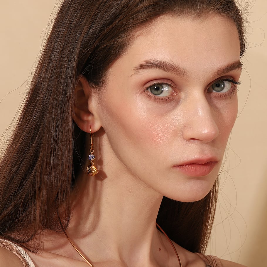 Boucles d&#39;oreilles pendantes en acier inoxydable pour femme, série Simple Vacation Animal Image3