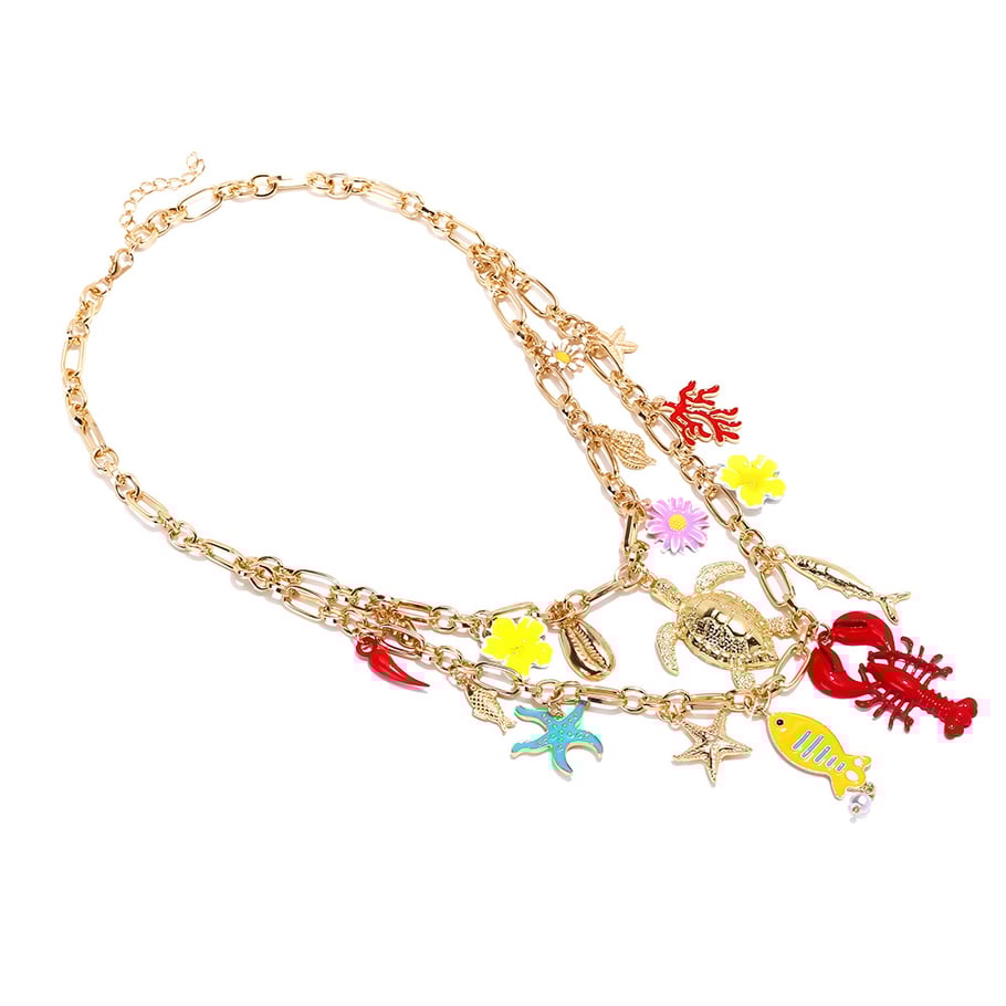 1 Piece Oceanic Alloy Layered Necklace Picture2