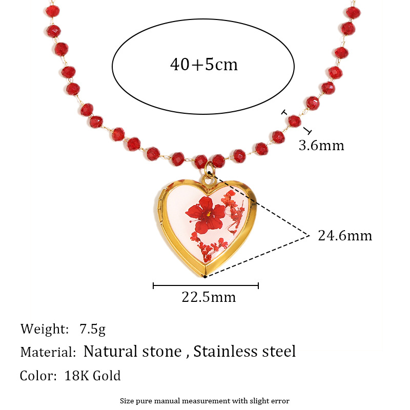 Light Luxury Heart-shaped Stainless Steel  Women‘s Pendant Necklaces Picture4