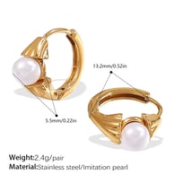 EH1091WEG Orecchini in oro con perle bianche Immagine4
