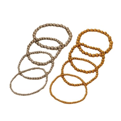 Bracelets pour femme en acier inoxydable couleur or, série Simple Daily Beads h5 Image5