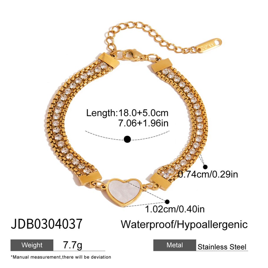 1 Piece Gorgeous Series Elegant Heart Stainless Steel Gold Color Women's Pendant Necklaces Picture2