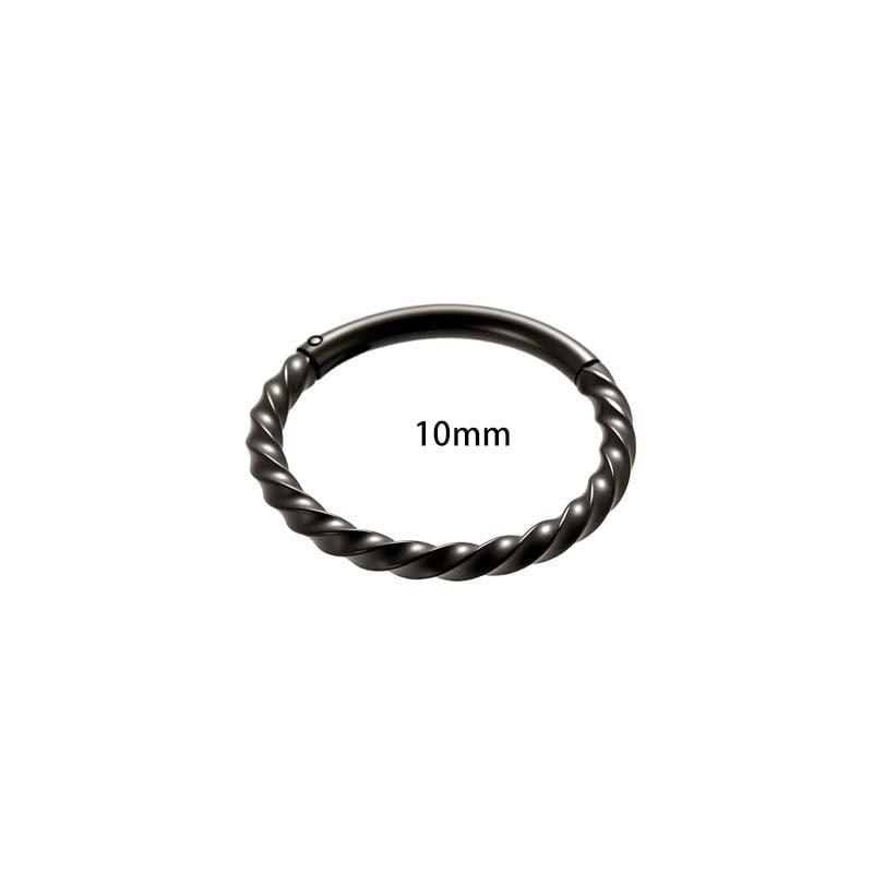 1 pieza de aretes minimalistas circulares de acero inoxidable color dorado para mujer Imagen2