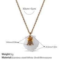 XL535-PJ577WES White Shell Necklace Picture7