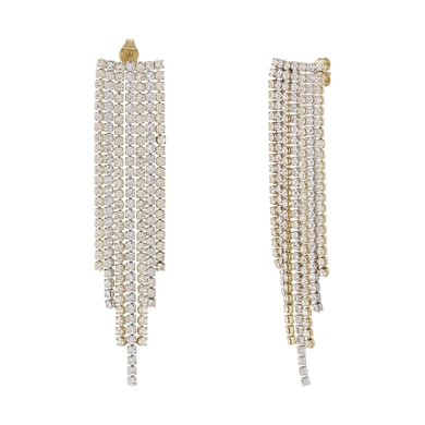 1 paire de boucles d&#39;oreilles pendantes classiques à pampilles en acier inoxydable couleur or pour femme, série luxueuse h5 