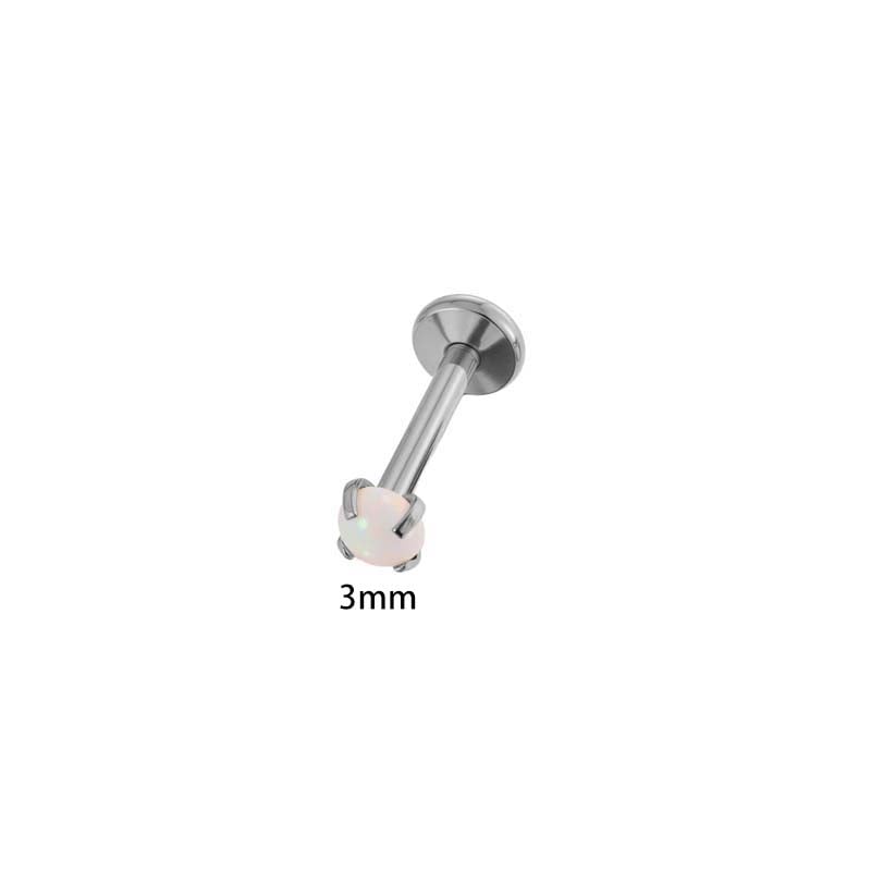 1 Stück schlichter Edelstahl Goldfarben Zirkon Piercings Ohrring Bild2