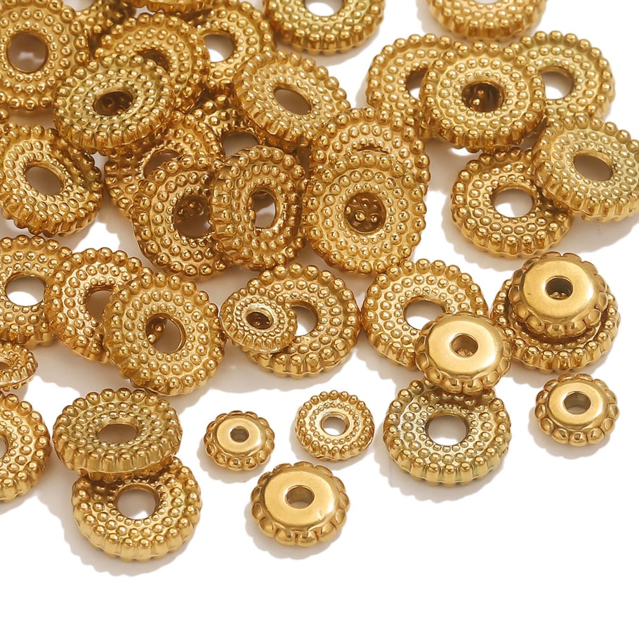 1 stuk Dagelijkse Spacer Beads Roestvrijstalen Sieradenbedels Afbeelding2