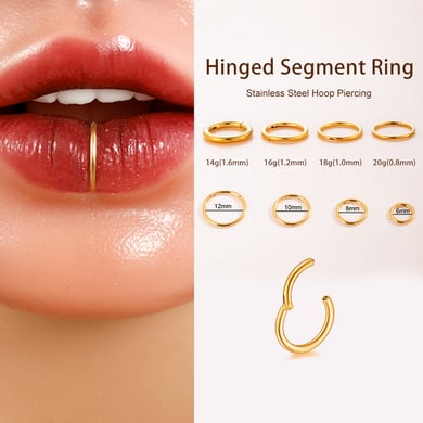 1 pieza de pendientes minimalistas de acero inoxidable color dorado para mujer h5 Imagen5
