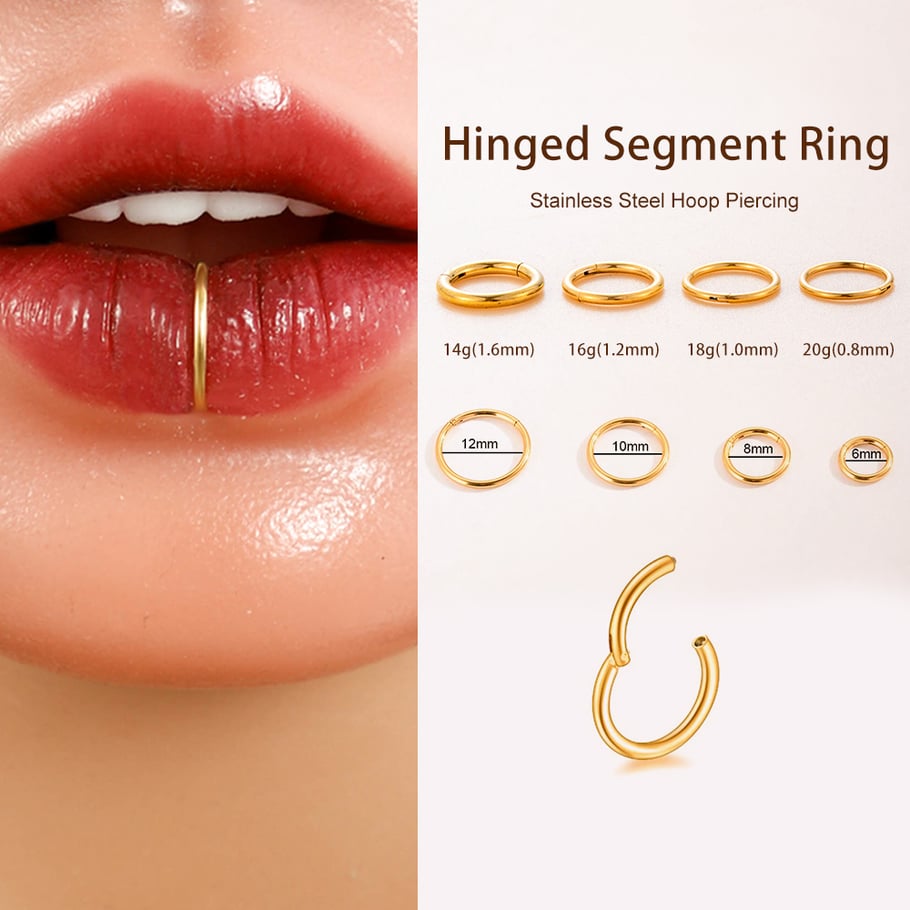 1 pieza de pendientes minimalistas de acero inoxidable color dorado para mujer Imagen5