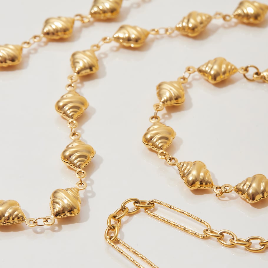 1 Piece Simple CroissantStainless Steel Gold Color Women's Charm Bracelets Picture2