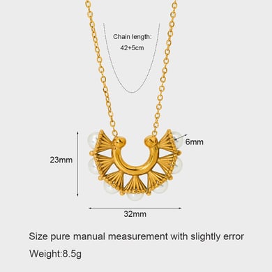 Simple Series Tägliche geometrische Edelstahl-Anhängerketten für Damen h5 