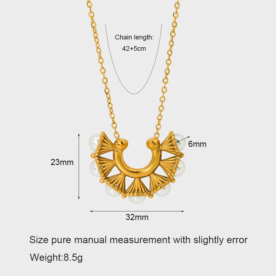 Simple Series Tägliche geometrische Edelstahl-Anhängerketten für Damen 