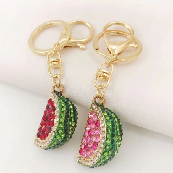 1 Piece Watermelon Alloy Keychain
