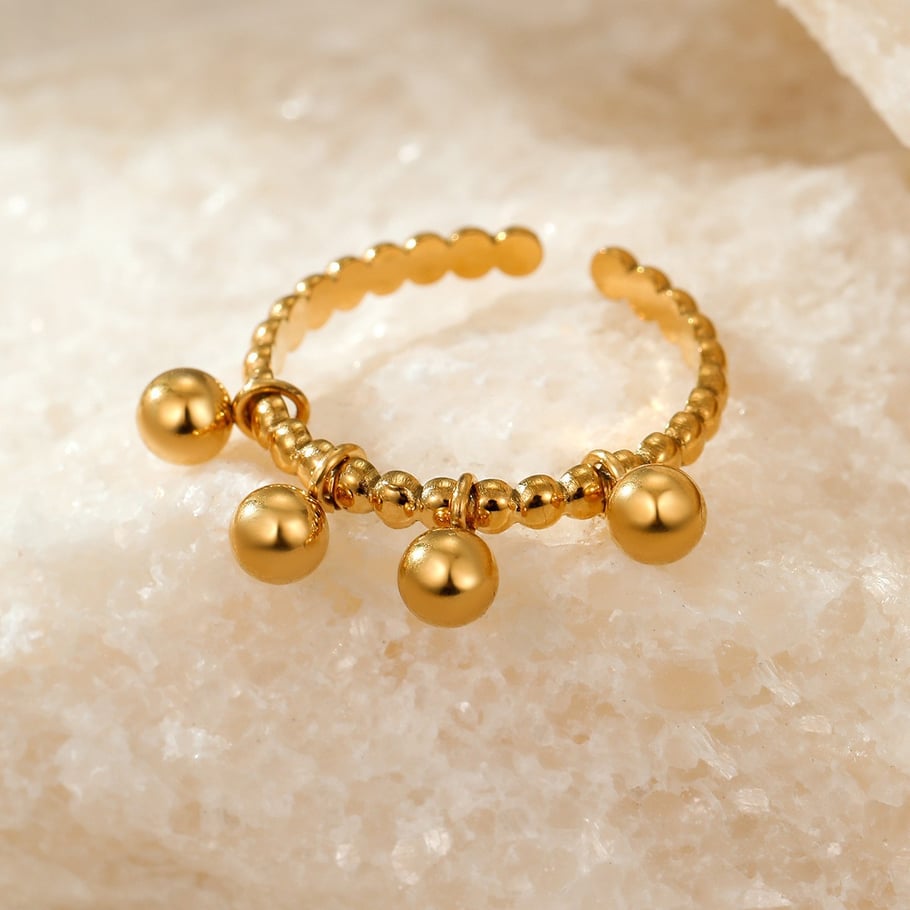 Simple Series Tägliche geometrische verstellbare Ringe aus Edelstahl für Damen Bild3