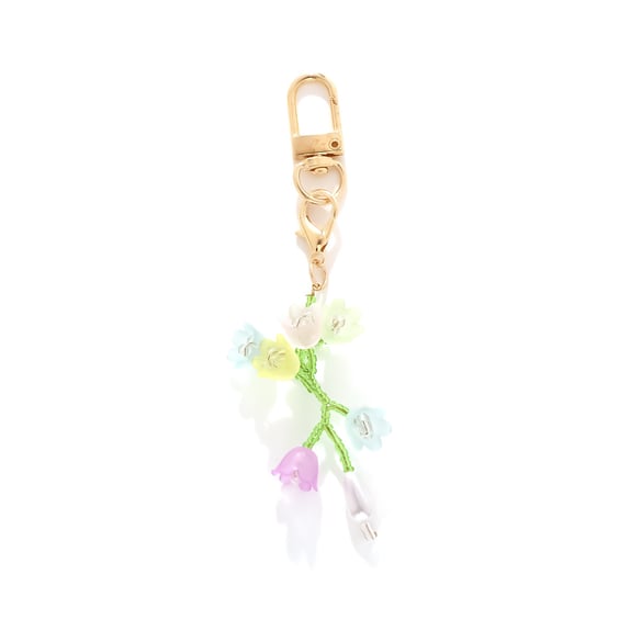 1 Piece Flower Alloy Keychain 2