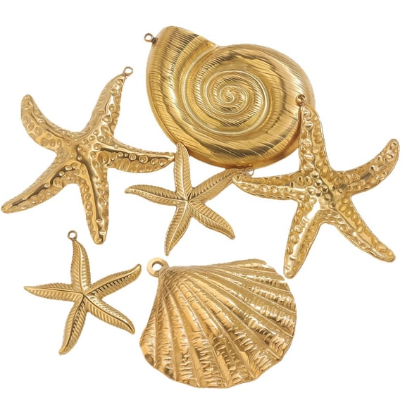 1 Piece Statement DIY Starfish Stainless Steel Women's Pendants