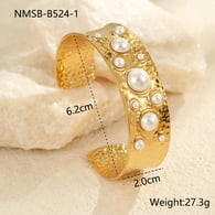 NMSB-B524-1 Pulsera de perlas 