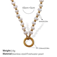 Collana in oro con perle d&#39;acqua dolce XL523WEG Immagine8