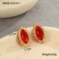 NMSE-H5310-1 Red earrings 
