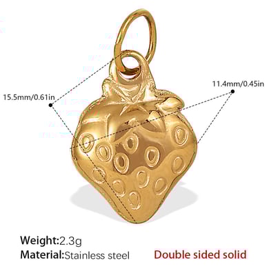 1 Piece Stainless Steel Gold Color DIY Pendant h5 
