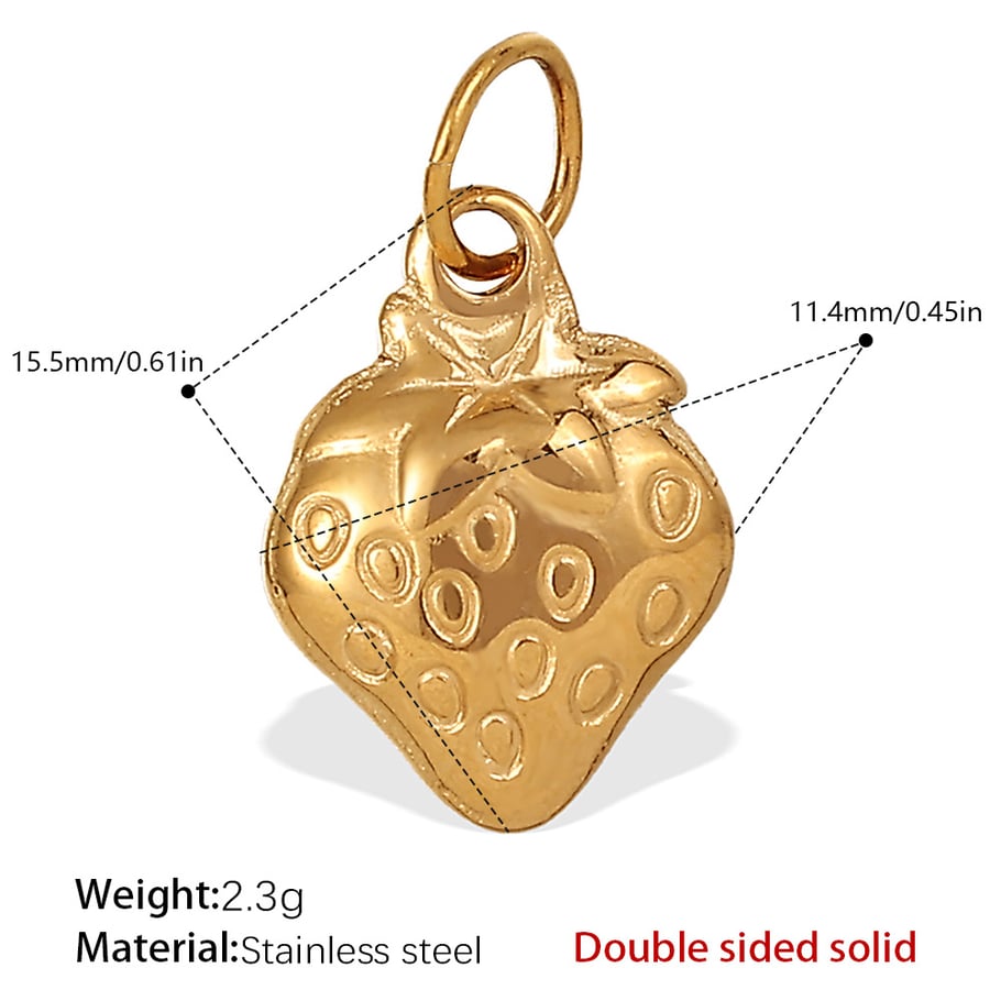 1 Piece Stainless Steel Gold Color DIY Pendant 