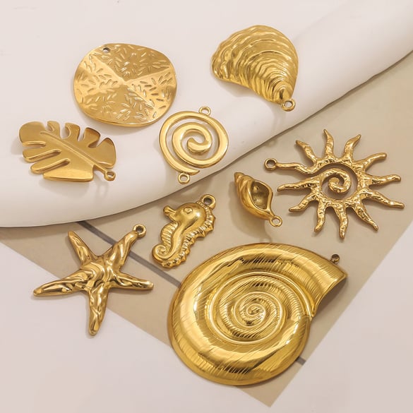 1 Piece Marine Organism Stainless Steel Women's Pendants 2