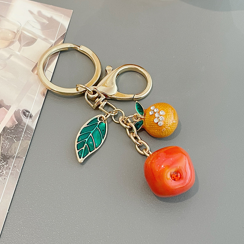 1 Piece Persimmon Alloy Keychain Picture3