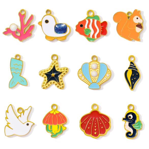 1 Piece Romantic Series DIY Animal Stainless Steel Gold Color Women's Pendants 2