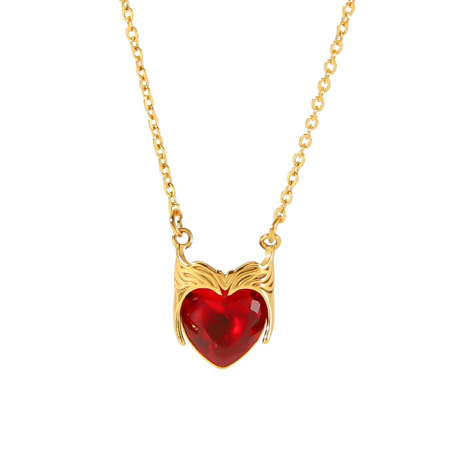 Colliers à pendentif en acier inoxydable pour femmes, série luxueuse, style punk Image4