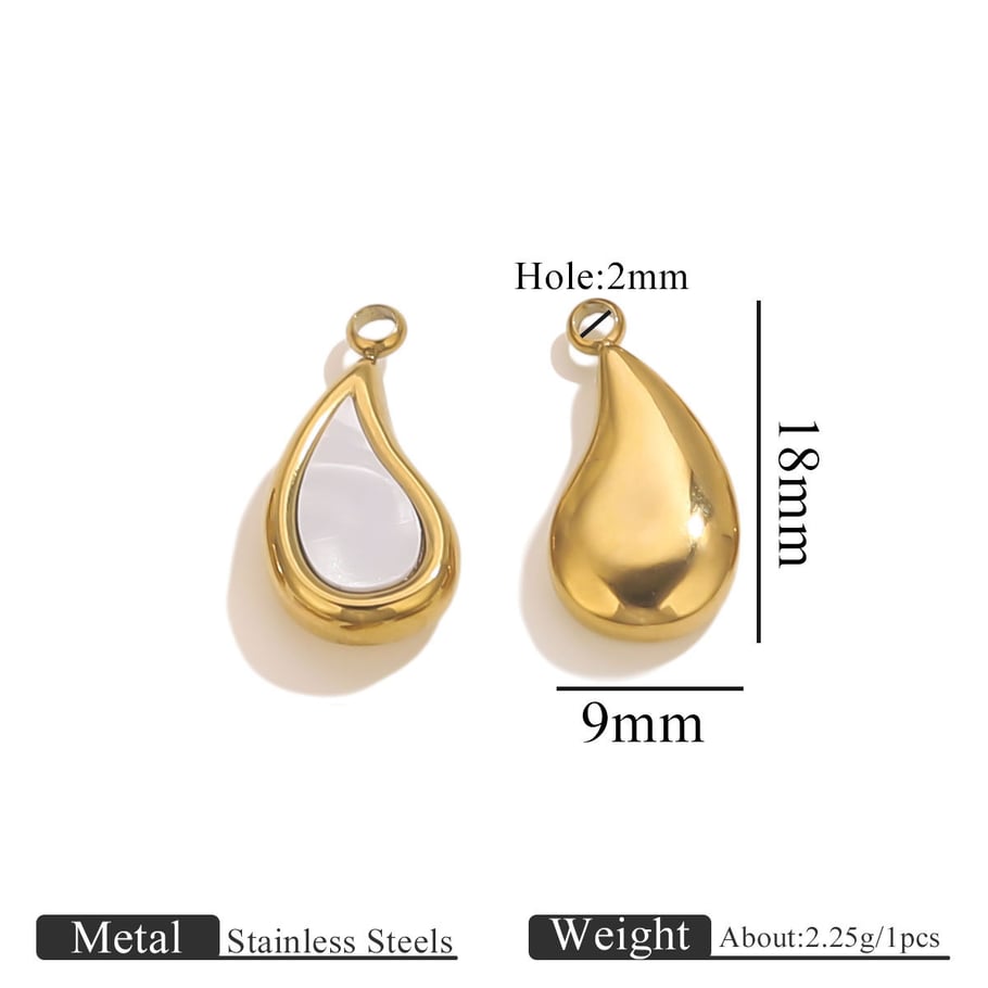 1 Piece DIY Star Shell Stainless Steel Women's Pendants 