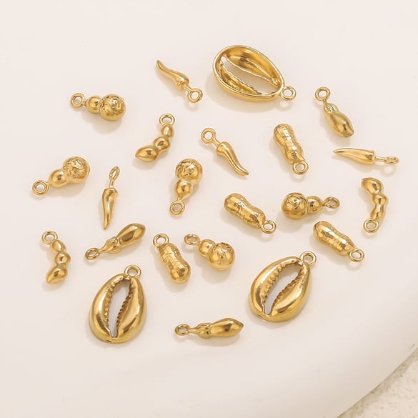 1 Piece DIY Shell Stainless Steel Women's Pendants