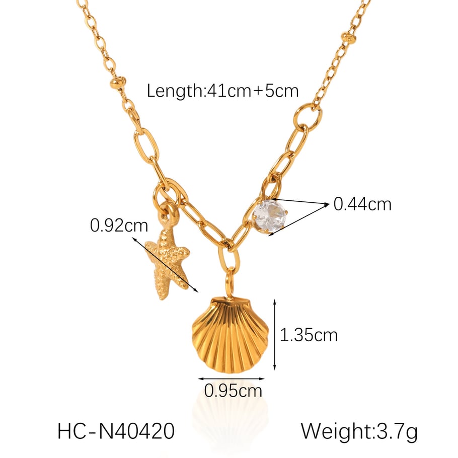 Series Vacation Turtle Stainless Steel  Gold Color  Women's Pendant Necklaces Picture2