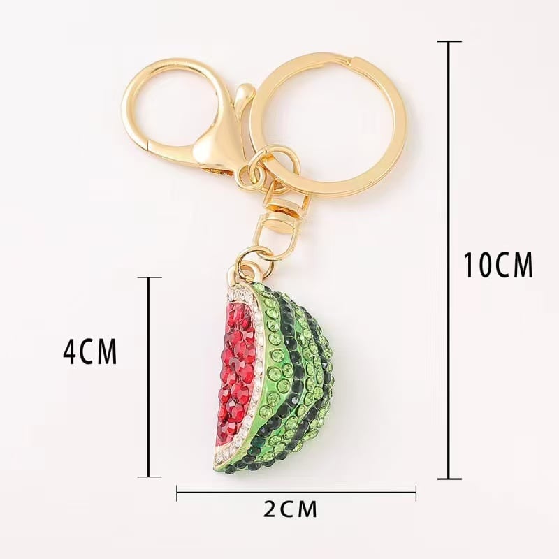 1 Piece Watermelon Alloy Keychain Picture2
