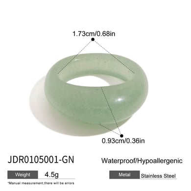 1 Piece Classic Natural Stone Solid Color Women's Gemstone Rings h5 Picture2