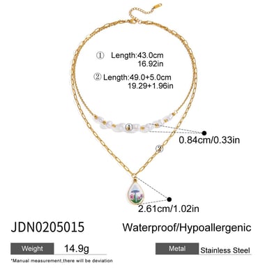 1 Piece Retro Tree Stainless Steel Gold Color Women's Pendant Necklaces h5 Picture2