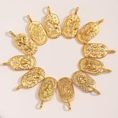 Pendentifs vintage classiques en acier inoxydable à faire soi-même h5 Image3