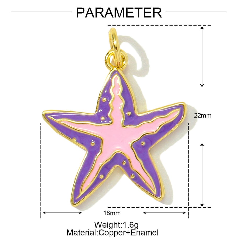1 Piece Simple Series DIY Shell Stainless Steel Gold Color Women's Pendants 