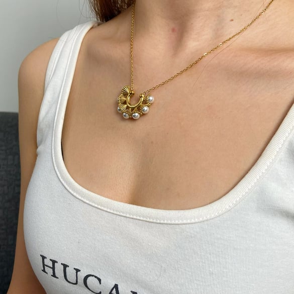 Simple Series Daily Geometric Stainless Steel  Women's Pendant Necklaces
